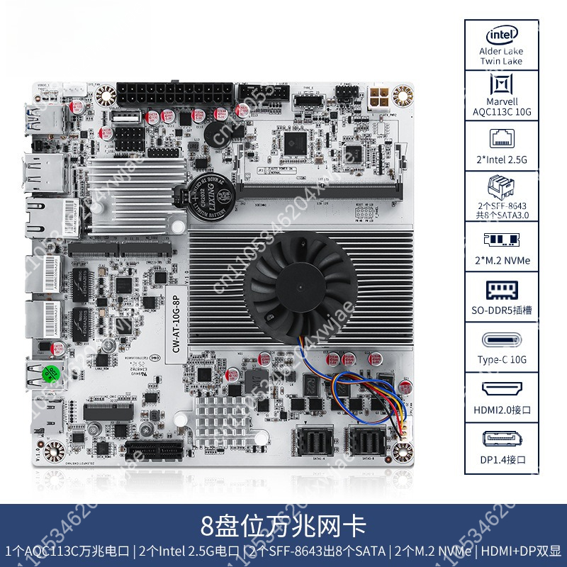 Płyta główna NAS z 8 zatokami  – Nas Motherboard 8 Sata Mini Itx recenzja i cena